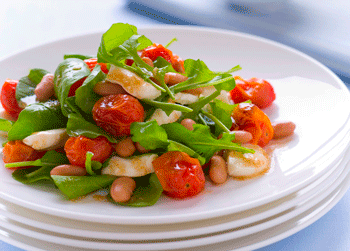 Tomato, Borlotti Bean and Rocket Salad